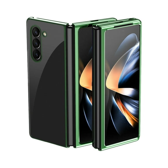 Feishell Ultra Thin Clear Case for Samsung Galaxy Z Fold 7,for Women Men,Shockproof Luxury Electroplated Transparent Anti-yellowing Anti-Scratch Slim Phone Case Samsung Galaxy Z Fold 7,Green