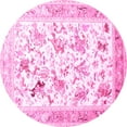 thumbnail image 1 of Ahgly Company Indoor Round Animal Pink Traditional Area Rugs, 7' Round, 1 of 4