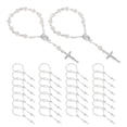 thumbnail image 2 of 30Pcs Baptism Rosary Beads Finger Baptism Rosaries Faux Pearls for Baptism Favors Christening Favors, 2 of 5