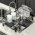 thumbnail image 6 of Ikohbadg Adjustable Over-Sink Organizer Rack Multi-Functional Kitchen Utensil Drainer Shelf Ferroalloy Kitchen Sink Drying Rack, 6 of 7