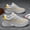 Grey, variant on Men's 2026 New Dad Shoes Low-Top Lace-Up Round-Toe Casual Sneakers with Cushioned PVC Sole - - Outdoor & Winter Walking, Comfortable for Daily Wear (Solid Color) - Autumn/Winter Seasonable