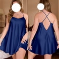 thumbnail image 3 of HomeGardon Nightgowns for Women,Summer Dresses Fashion Women Loose Casual Plus Size Solid Color Home Service Ice Silk Suspender Nightdress,XL-XXXXXL, 3 of 5