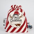 thumbnail image 1 of Venta al por mayor de sacos navideños de Papá Noel 2023 con cordón 50x70, saco rojo suave de Papá Noel para niños con cuerda, 1 of 4