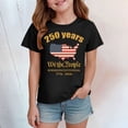 thumbnail image 2 of mgoYE Girls Boy's American 250th Anniversary Printed Casual Sweatshirt 250 Years 1776–2026 Patriotic Shirt 250th Anniversary USA Shirts Gifts for Girls(Black,5-6 Years), 2 of 5