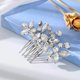thumbnail image 5 of Horquillas para el pelo con perlas para novia, accesorios para el pelo de novia, pieza de pelo plateada para mujeres y niñas (plata), 5 of 5