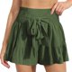thumbnail image 1 of Gibobby faldas de lentejuelas para mujer con volantes y tiras para mujer con culottes casuales de moda drapeados(Verde, S), 1 of 5