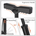 thumbnail image 6 of 361° Portable Bike Floor Pump, Orange 100PSI High Pressure Bicycle Air Pump with Schrader Presta Dunlop Multi-Use Universal Valve, Compact Steel Tube Pump with Free Needle for Bikes, Cars, Balls, 6 of 6