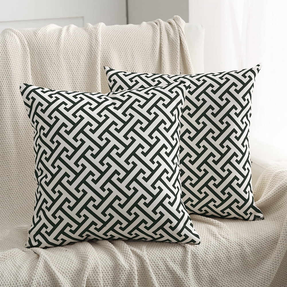 Two Black & Gray Cushion Cover  with zipper 20X20 