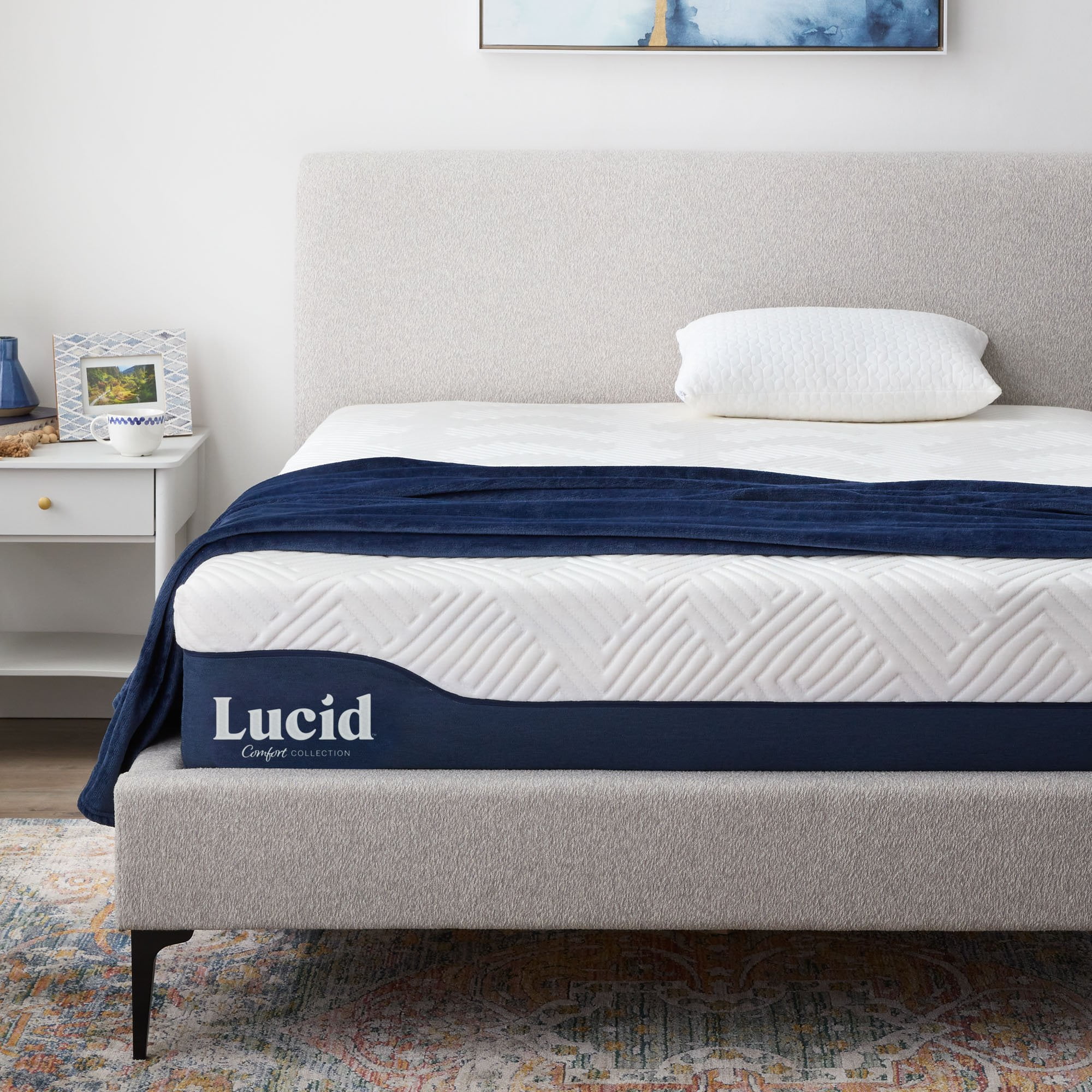 Lucid Comfort Collection 12" Gel and Aloe Hybrid Memory Foam Mattress, Full