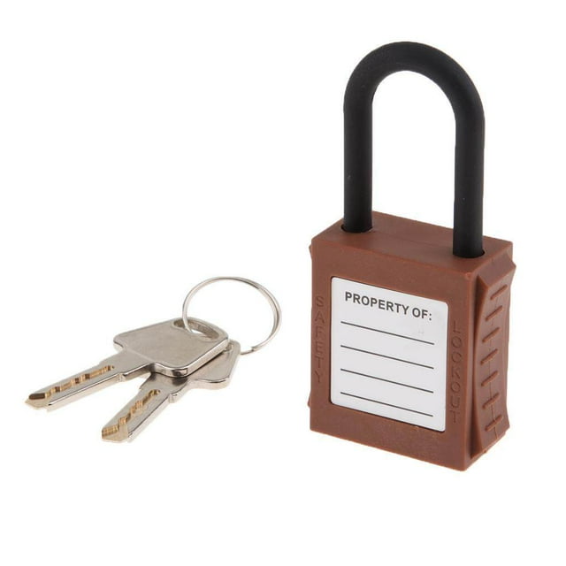 PL38-KD 38 mm PVC Curved Safety Lockout Padlock Brown