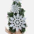 thumbnail image 3 of CUITING GuassLee 36 Pack Plastic Silver Snowflake Ornaments   Hanging Decorations for Christmas Tree, 3 of 7