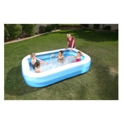 Bestway 8.5 x 69 x 20 Inflatable Blue Rectangular Family Splash Pool, Children 6+ years
