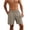 Khaki A, variant on Enjoytime Casual Print Shorts for Men Elastic Waist Drawstring Stretch Summer Workout Shorts with Zipper Pockets
