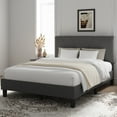thumbnail image 2 of Novilla Queen Size Bed Frame Upholstered Platform Queen Bed Frame with Adjustable Headboard, Strong Weight Capacity, No Box Spring Needed, Easy Assembly, Grey, 2 of 8