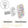 thumbnail image 2 of 4 Pieces Set Drawer Pulls Handle Square Wardrobe Cabinet Knobs with Stainless Steel Screws Furniture Kitchen Decor, 2 of 5