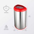 thumbnail image 3 of Poubelle Ouverte de 13,2 Gallons Rouge, 3 of 5