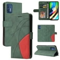 thumbnail image 1 of Case for Motorola Moto G9 Plus Leather Wallet Book Flip Folio Stand View Cover - Green, 1 of 5