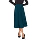 thumbnail image 2 of Falda Midi Casual de Satén de Cintura Alta A-Line para Mujeres INSPIRE CHIC L Azul Lago, 2 of 6