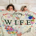 thumbnail image 3 of to My Wife Blanket Anniversary Romantic Gifts for Wife Birthday Gift from Husband for Wife Thick Throw Blanket Wife Loved Valentine Day Blanket Gifts 50"*60", 3 of 6