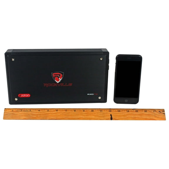 Rockville RXD-T2 Micro Car Audio Class D Amplifier 2400w 2 Channel 2x600W RMS