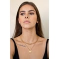 thumbnail image 2 of 18K Gold Plated Mariner Anchor Chain Choker for Women Minimalist Coffee Beans Chain Necklace Ping Nose Link Layering Jewelry 16”, 2 of 7
