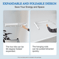 thumbnail image 5 of White Wall Mounted  Retractable Clothes Drying Rack For Laundry Room Bathroom, 5 of 24