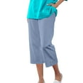 thumbnail image 1 of FAIWAD Linen Pants Women Summer Drawstring Workout Capris Elastic Waist Quick Dry Lightweight Cropped Trousers with Pockets, 1 of 6