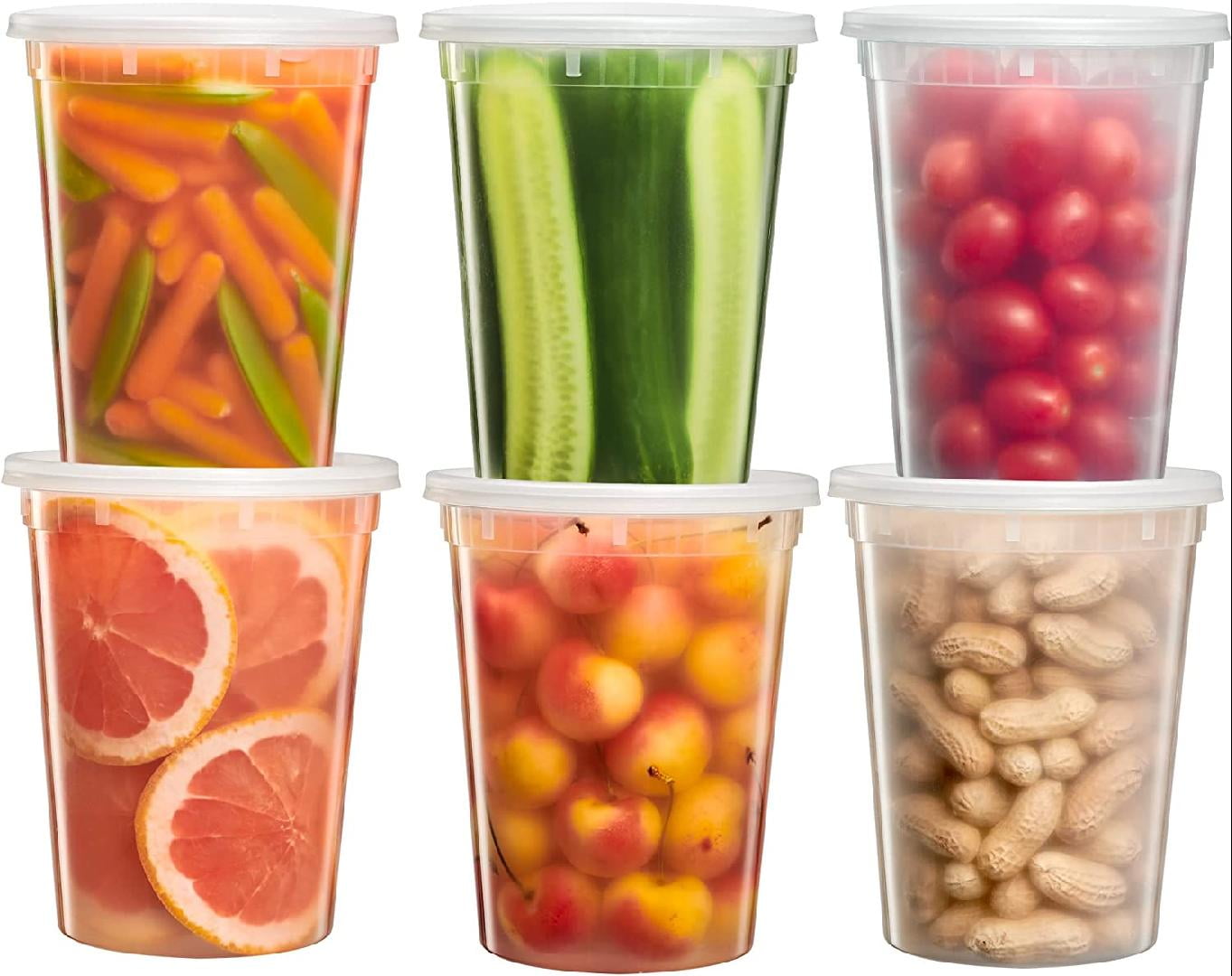Freshware Food Storage Containers [24 Set] 32 oz Plastic Deli