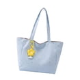 thumbnail image 2 of Bolso tote para mujer, ligero, ideal como regalo, bolso de mano grande y moderno para los artículos esenciales de vacaciones. Azul, 2 of 8