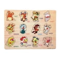 thumbnail image 1 of Bewildely Juguetes de madera para niños, alfabeto de números de aprendizaje para niños pequeños, tablero colorido educativo, suministros a Juguetes Educativos animales, 1 of 6
