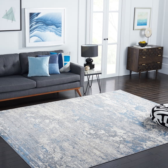 Safavieh Lagoon Dorian Abstract Area Rug, Gray/Blue, 6'7" x 6'7" Square