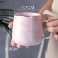 thumbnail image 3 of Taza de cerámica con patrón de mármol de lujo chapada en oro con asa tazas mañana leche café té taza rosa gris pareja regalo hogar 1 Uds Xemadio 2030166-2, 3 of 4