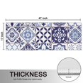 thumbnail image 5 of Kitchen Rugs Sets Of 2,Blue Ethnic Geometric Patchwork Pattern Anti Fatigue Kitchen Mat Rugs Non Slip Washable,Decorative Kitchen Floor Mats for Kitchen,Sink,Laundry,17"X47", 5 of 5