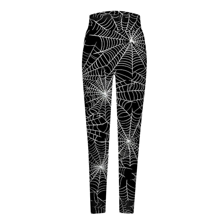 Halloween Leggings for Women Elastic Waist Plus Size Lifting Up Trendy Printed Yoga Tights Softy Workout Pants Black 1 M Walmart