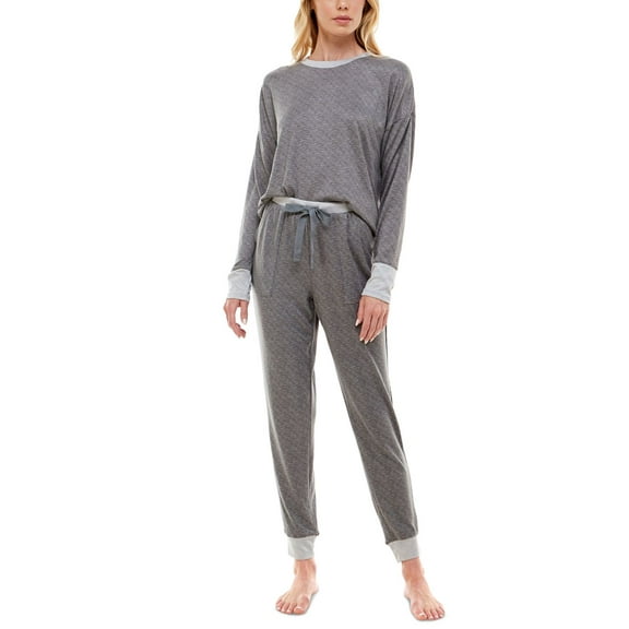 Roudelain Womens Whisper Luxe Drop Shoulder and Jogger Set,Medium