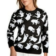 thumbnail image 1 of Women's Halloween Themed Oversized Knit Pullover Sweater Plus Size, 1 of 4