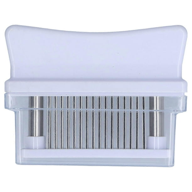 Meat Tenderizer Food Grade 48 Stainless Steel Needles Meat Cutter Hammer for Steak Pork Chop BeefWhite