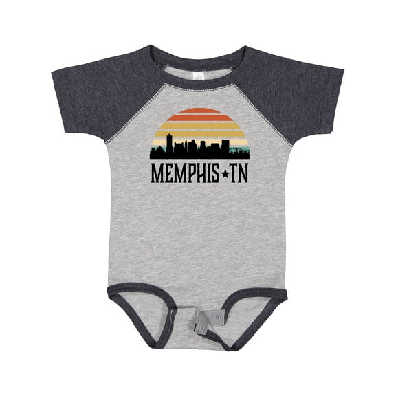 Inktastic Memphis Tennessee Skyline Retro Sunset Boys or Girls Baby Bodysuit