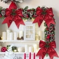 thumbnail image 6 of SLYNSHome Christmas Wreath Bow Christmas Tree Topper Bowes Decoration for Home Indoor Outdoor Xmas Party Supplies, 6 of 6
