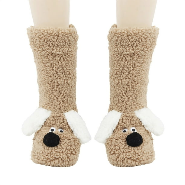 Calcetines largos de mujer de color liso, gruesos, cálidos, informales, a la moda, para mujer