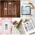 thumbnail image 6 of 1pc Door Pattern Stainless Steel Stencil Template 6 Types Door Designs Metal Journal Stencil, 6 of 9