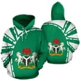 thumbnail image 3 of Sudadera con capucha con estampado de mapa de la bandera de Nigeria para hombre, ropa informal con emblema nacional de Nigeria, sudadera deportiva para niño, 3 of 5