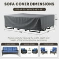 thumbnail image 2 of Gymojoy Patio Chair Set Cover for Outdoor Furniture Waterproof, Patio Deep Seat SOfa Cover, 600D PVC Coated Fabric Outdoor Lawn Chair Covers,Gray, 2 of 9