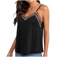 thumbnail image 2 of Njoeus Womens Tank Tops White Tops for Women Women's Tank Tops Boho Floral Embroidery V Neck Spaghetti Straps Tank Top Summer Sleeveless Shirts Tunics Blouse S-3Xl Basics & Multipacks Summer Savings, 2 of 3