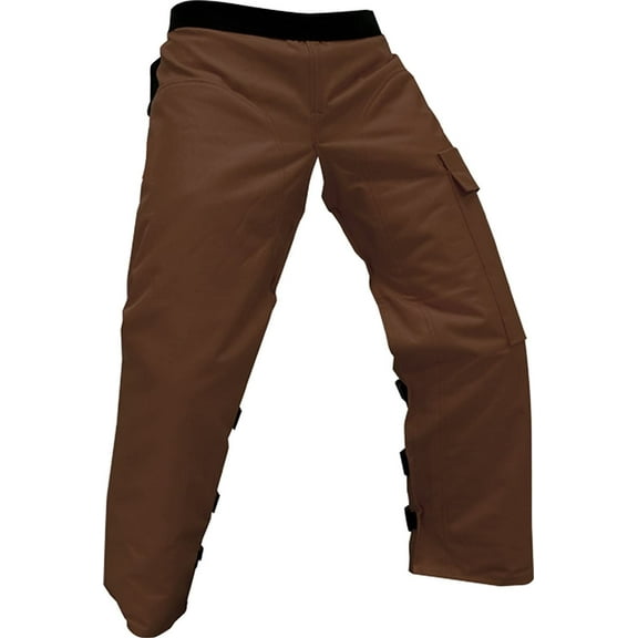 Forester Adjustable Chainsaw Apron Chaps with Pocket, Brown