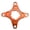 Orange color, variant on YIGSECU High Strength Mountain Bike Crank Arm Chainwheel Adapters to 104 110 130 BCD