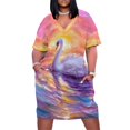 thumbnail image 2 of Aurora Swan vestido suelto con bolsillos vestido de mujer elegante vestidos de verano de lujo vestidos elegantes de mujer para vestido de novia estilo coreano, 2 of 7