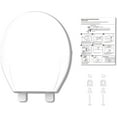 thumbnail image 6 of Hetoy 17-Inch Round Toilet Seat, Slow-Close Toilet Seat, Easy to Clean and Stain Resistant, Plastic Toilet Seat with Lid, Quick-Release Hinges and Quick-Connect Hardware, White, 6 of 7