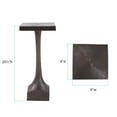 thumbnail image 6 of Tyler Dillon Square Graphite Chiseled Metal Martini Accent Table, 6 of 6