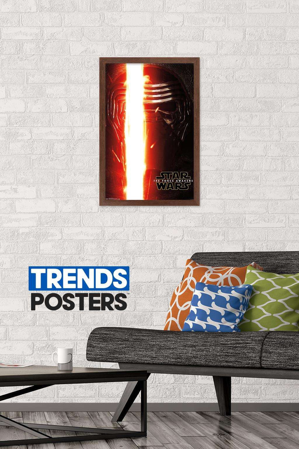 Star Wars: The Force Awakens - Kylo Portrait Wall Poster, 14.725" x 22.375", Framed